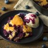 Keto Blueberry Cobbler with Fresh Berries
