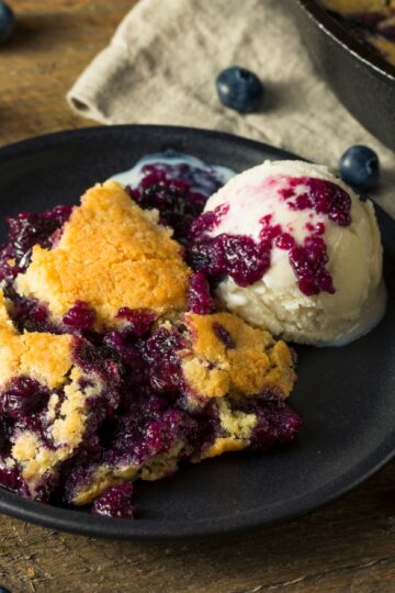 Keto Blueberry Cobbler with Fresh Berries