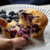 Fluffy Low-Carb Blueberry Muffins