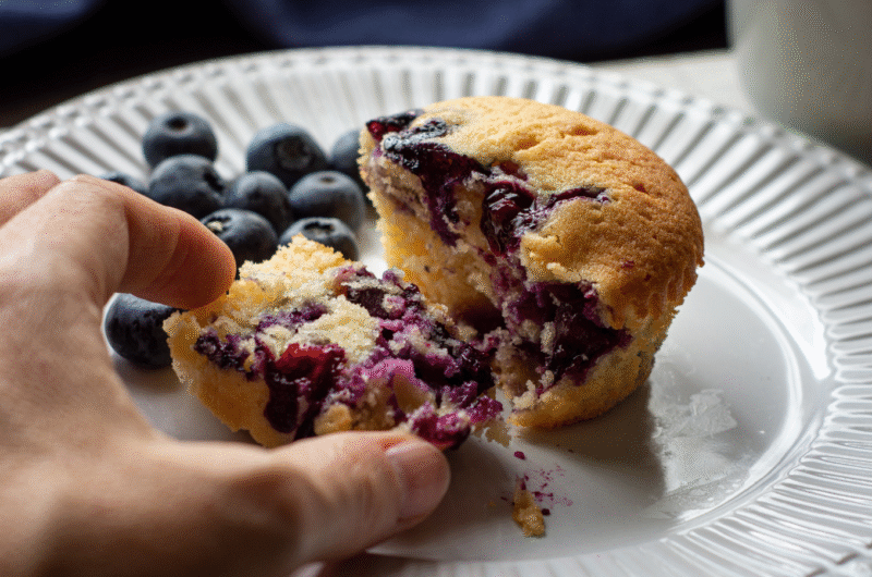 Fluffy Low-Carb Blueberry Muffins